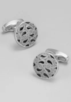Jos. A. Bank Paisley Pattern Enamel Cufflinks