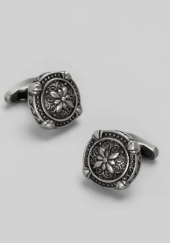 Jos. A. Bank Round Antique Floral Cufflinks