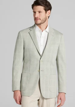 Jos. A. Bank Slim Fit Comfort Stretch Knit Plaid Sportcoat - Big & Tall