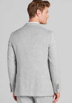 Jos. A. Bank Slim Fit Comfort Stretch Linen Blend Plaid Suit Separate Jacket