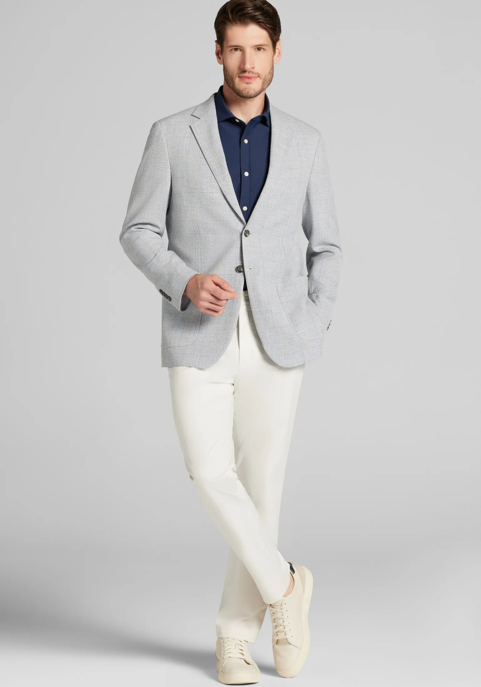 Jos. A. Bank Slim Fit Plaid Comfort Stretch Sportcoat