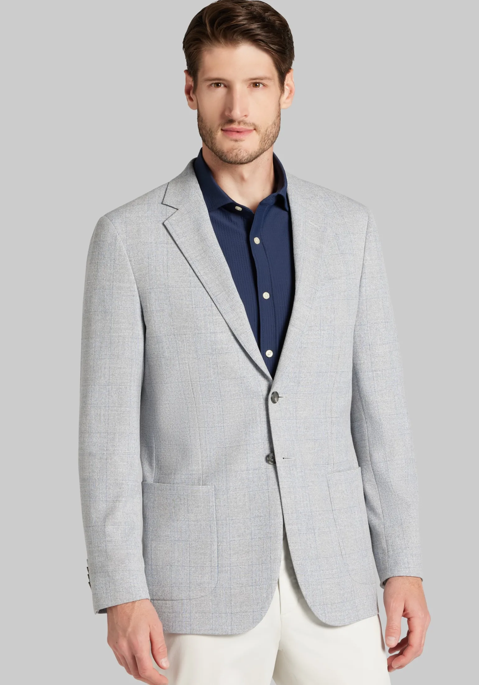 Jos. A. Bank Slim Fit Plaid Comfort Stretch Sportcoat
