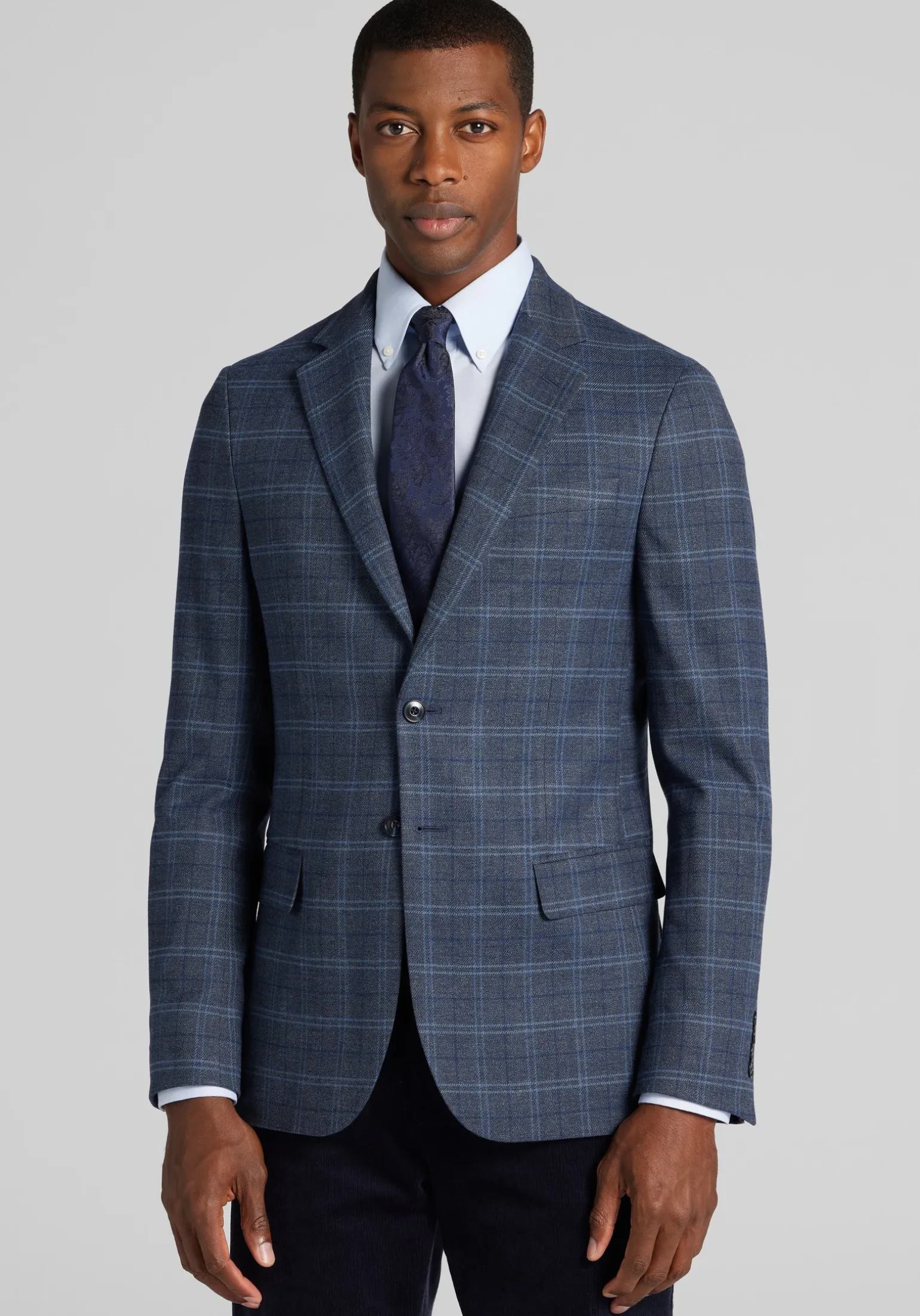 Jos. A. Bank Slim Fit Plaid Comfort Stretch Sportcoat