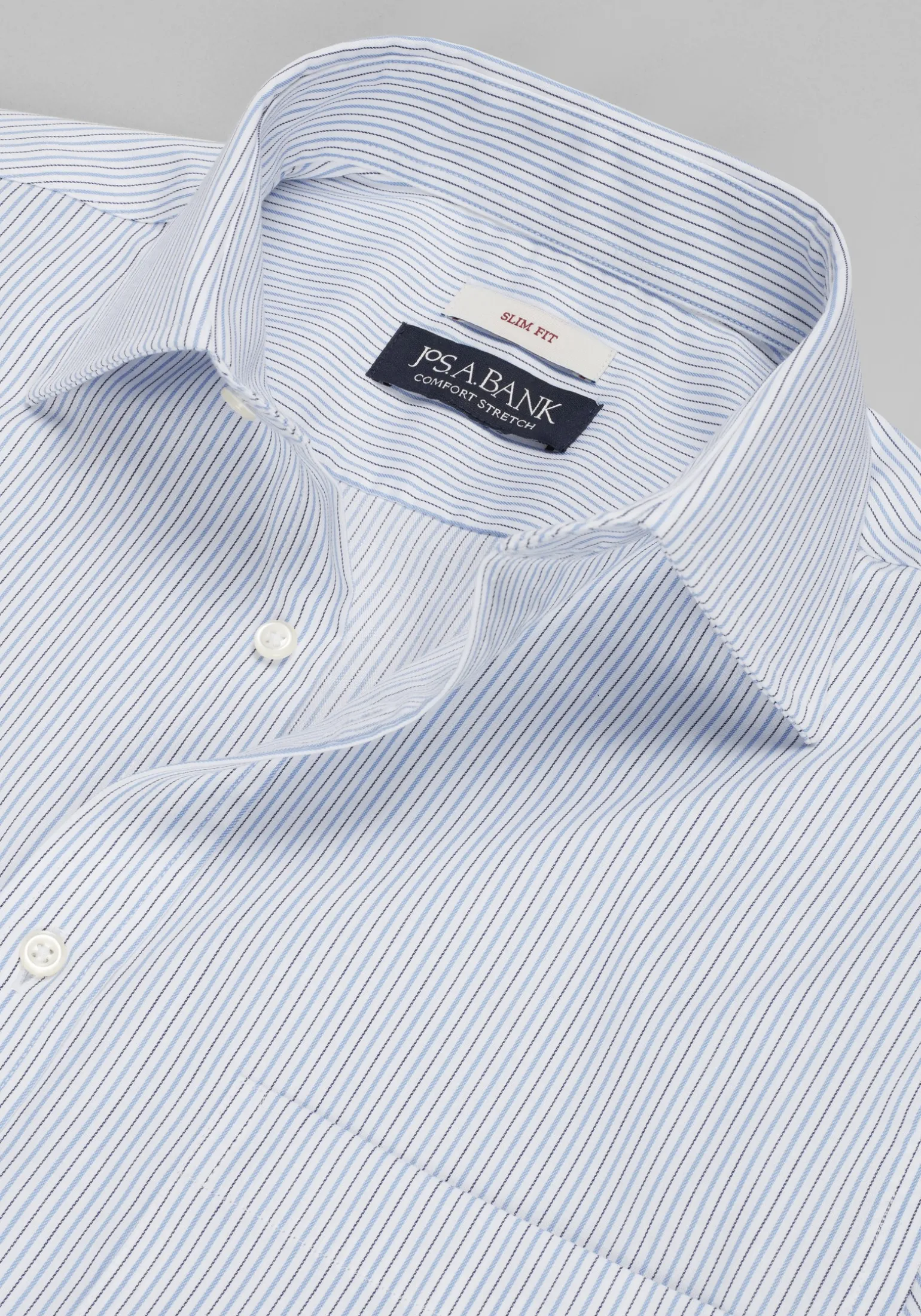 Jos. A. Bank Slim Fit Spread Collar Stripe Dress Shirt