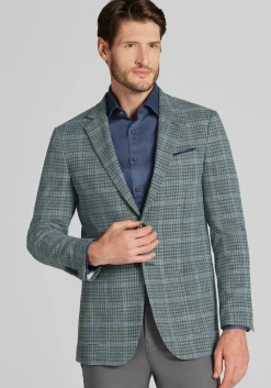 Jos. A. Bank Slim Fit Windowpane Plaid Comfort Stretch Sportcoat