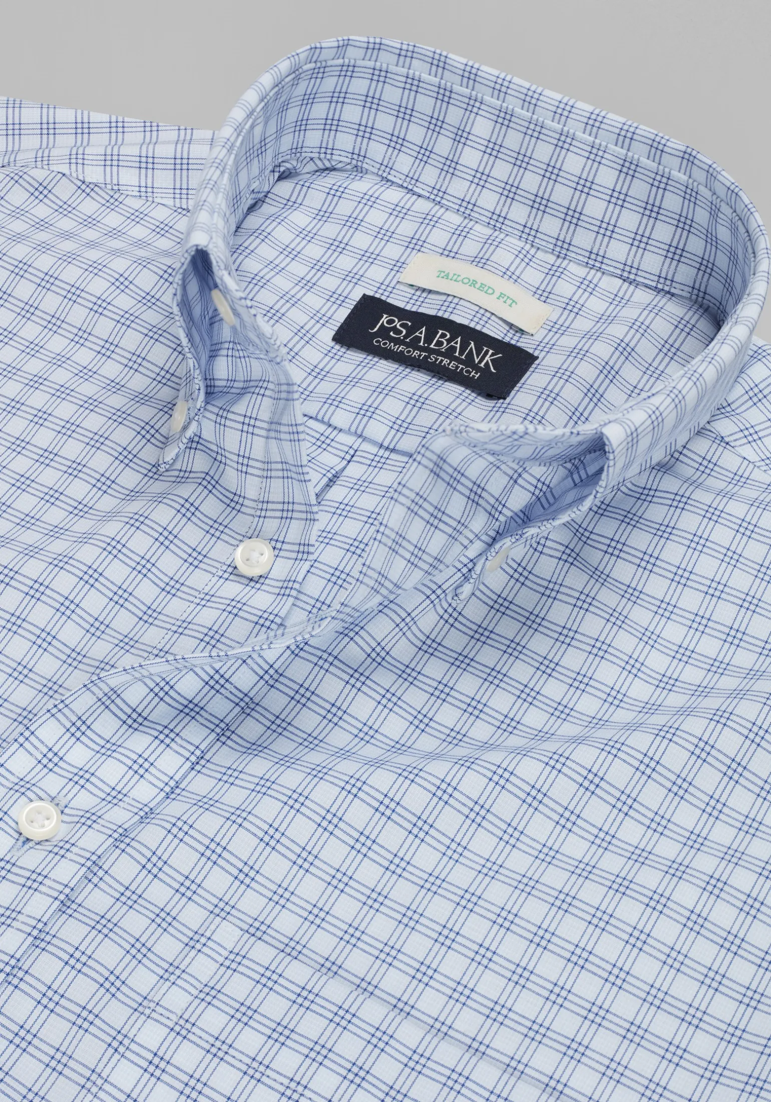 Jos. A. Bank Tailored Fit Button-Down Collar Check Dress Shirt