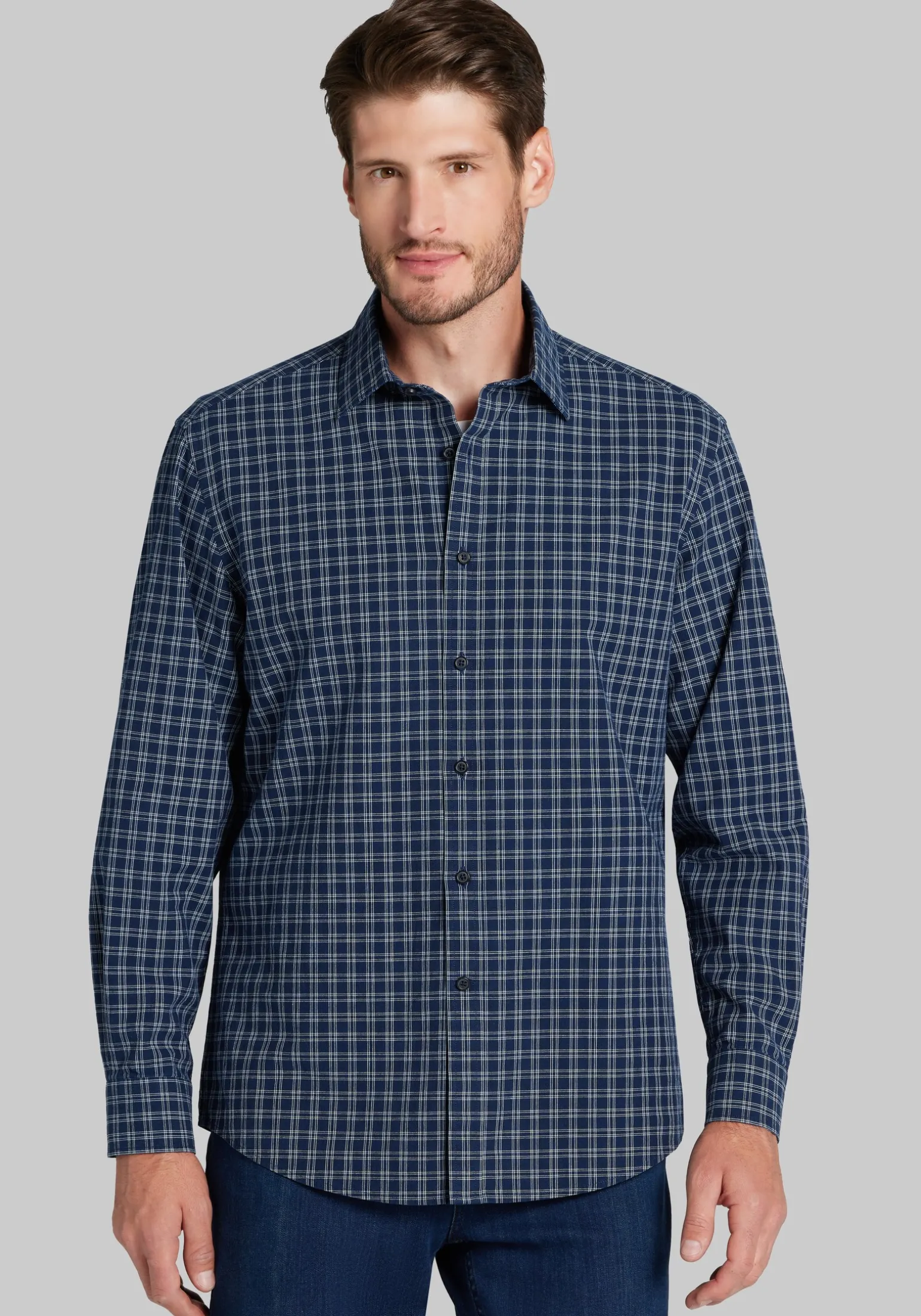 Jos. A. Bank Tailored Fit Check Button Up Shirt