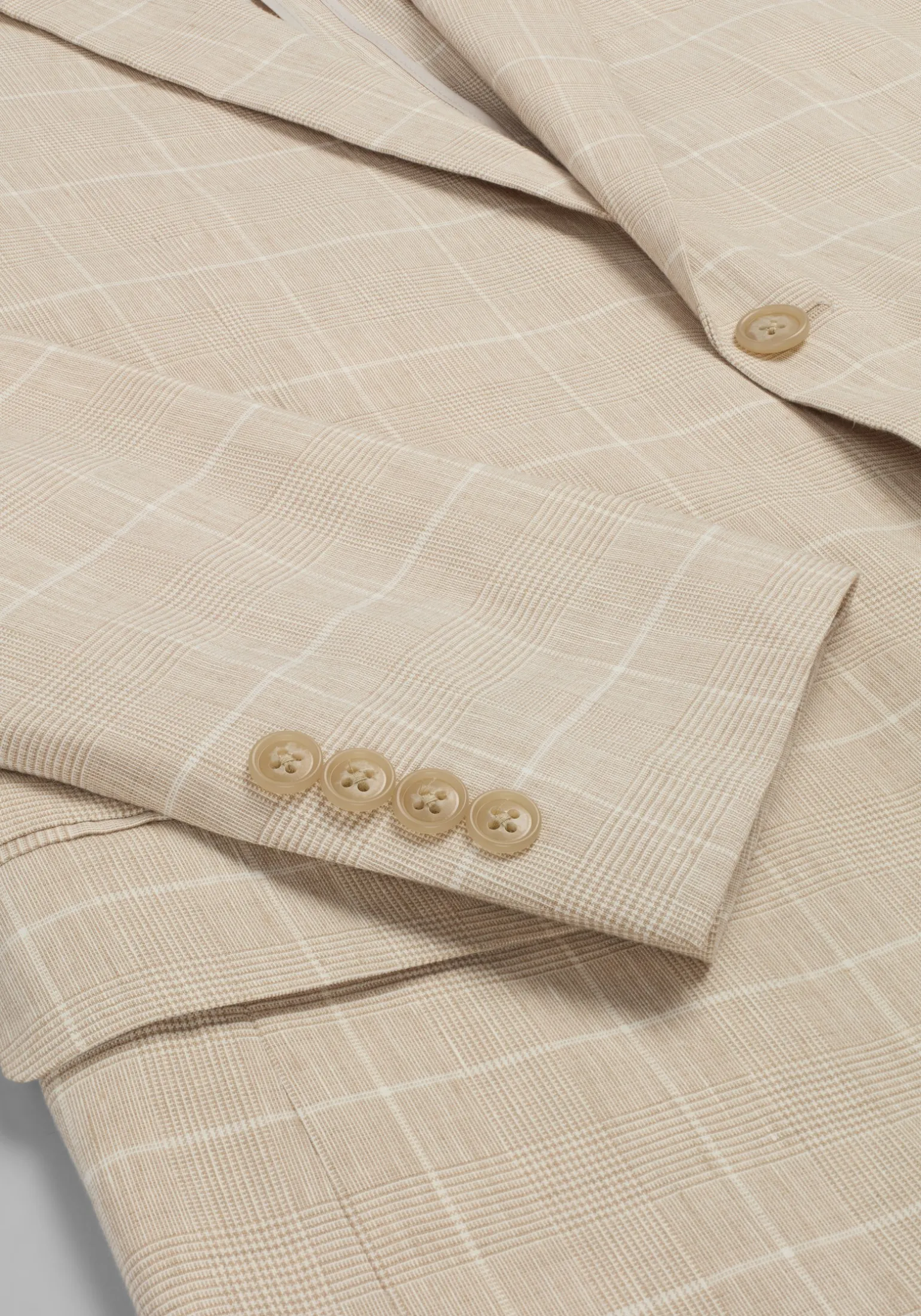 Jos. A. Bank Tailored Fit Comfort Stretch Linen Blend Windowpane Suit Separate Jacket
