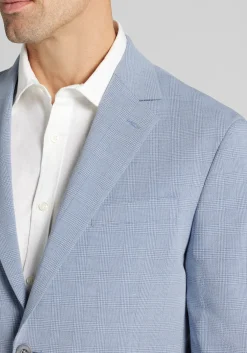 Jos. A. Bank Tailored Fit Comfort Stretch Seersucker Plaid Suit Separate Jacket