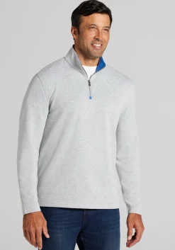 Jos. A. Bank Tailored Fit Double Face 1/4 Zip Pullover