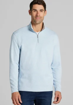 Jos. A. Bank Tailored Fit Double Face 1/4 Zip Pullover