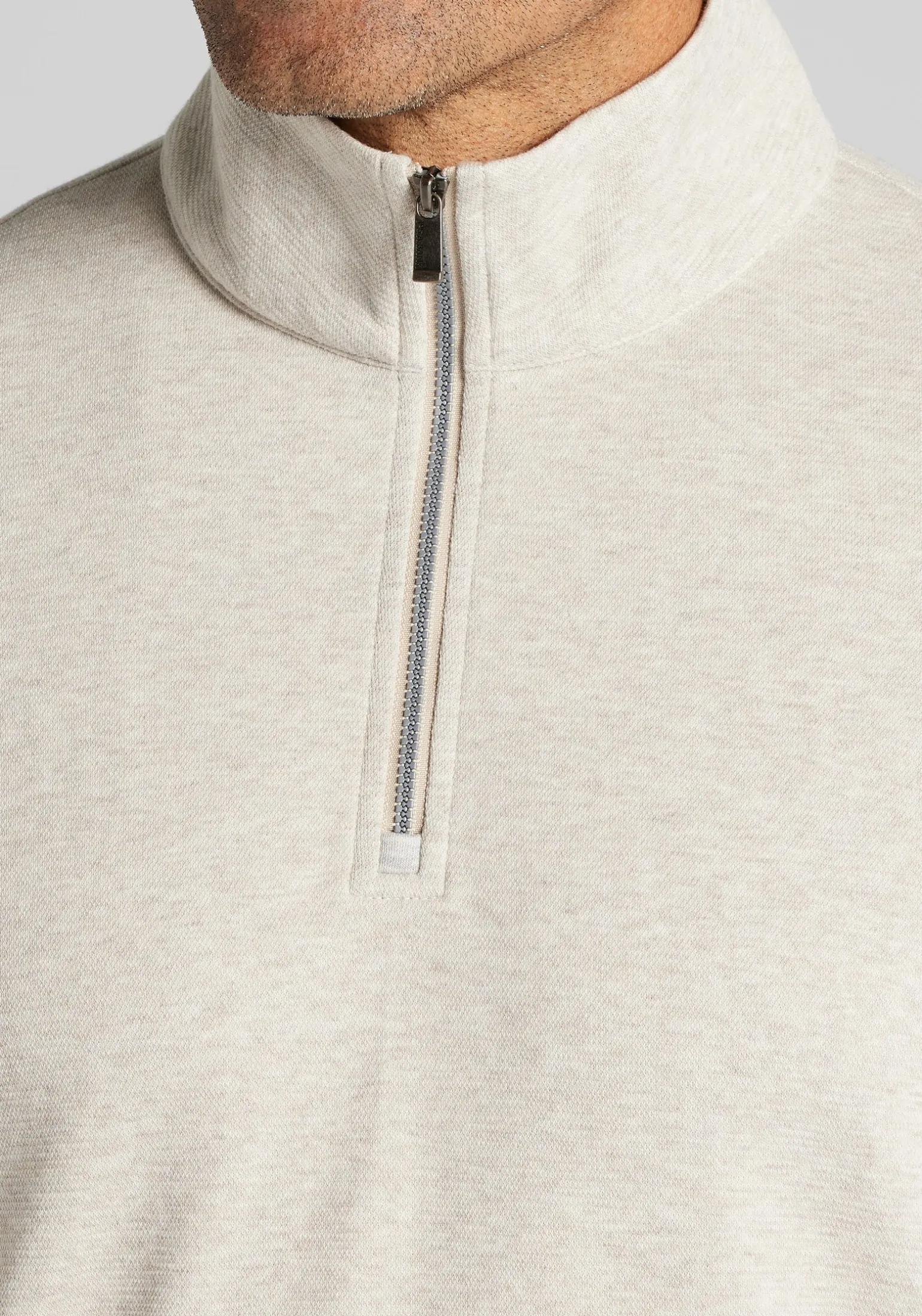 Jos. A. Bank Tailored Fit Double Face 1/4 Zip Pullover