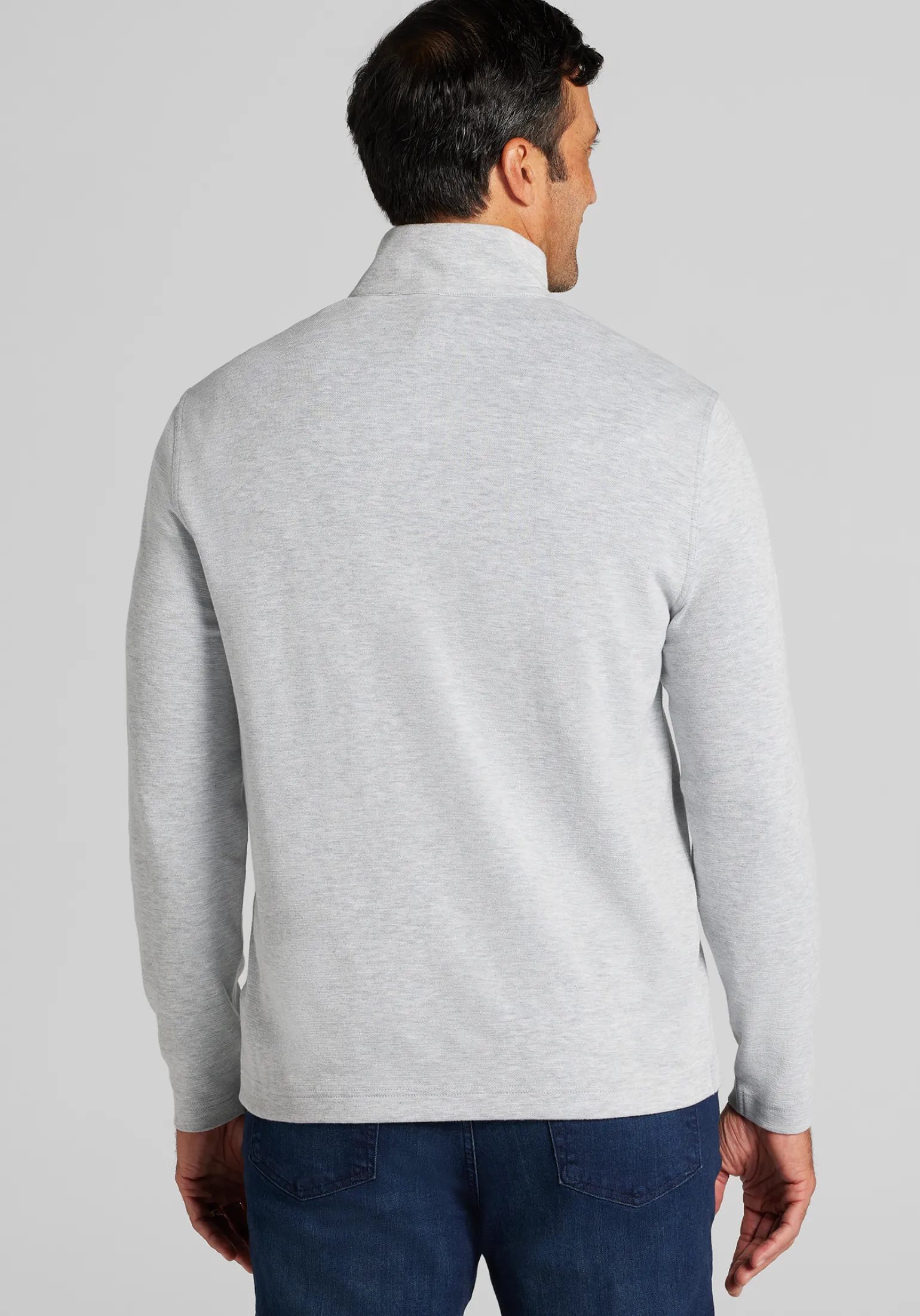 Jos. A. Bank Tailored Fit Double Face 1/4 Zip Pullover