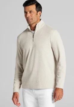 Jos. A. Bank Tailored Fit Double Face 1/4 Zip Pullover
