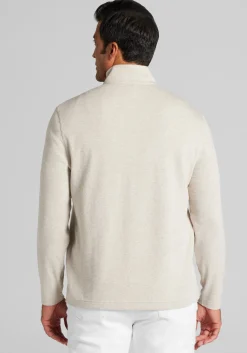 Jos. A. Bank Tailored Fit Double Face 1/4 Zip Pullover
