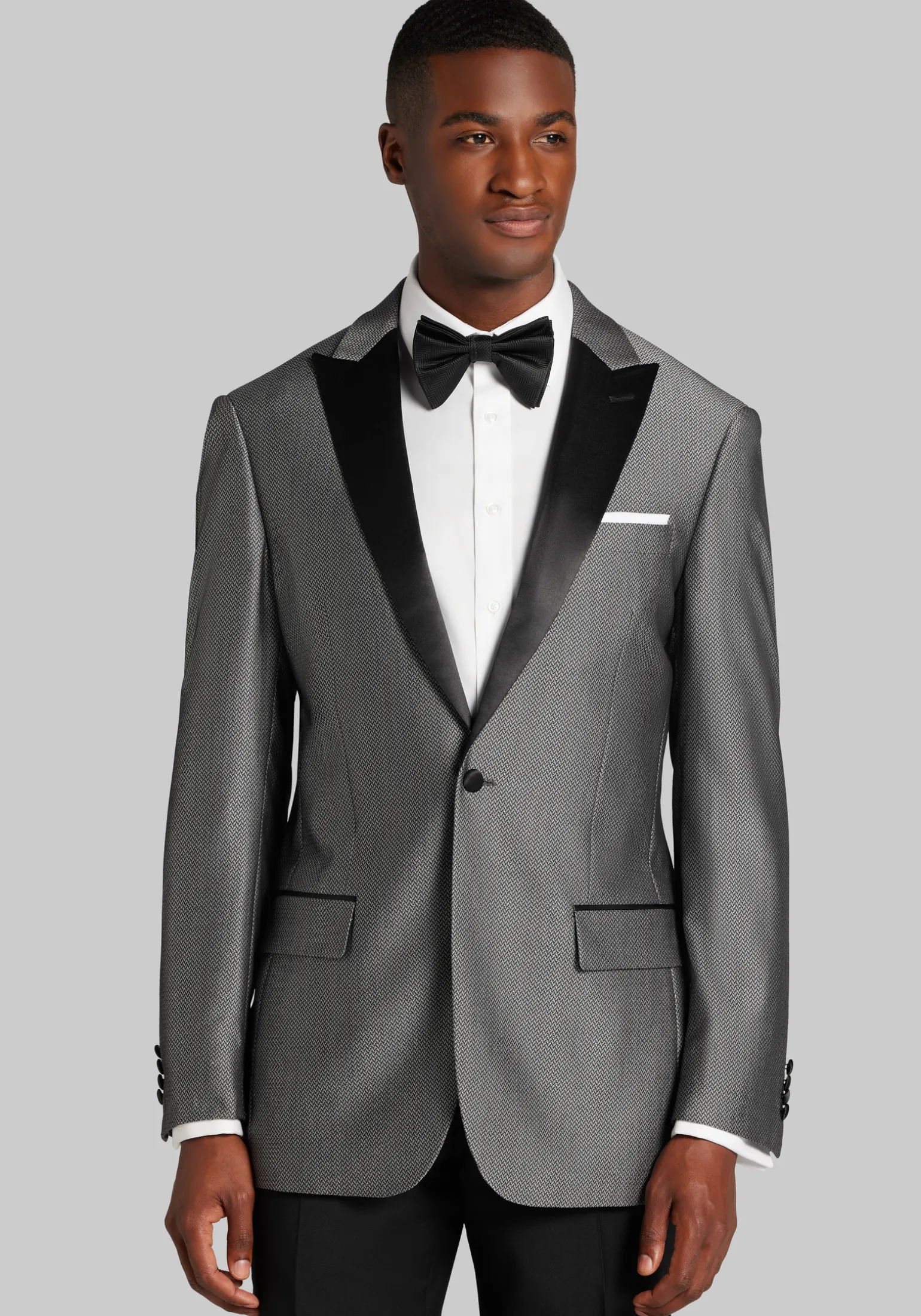 Jos. A. Bank Tailored Fit Herringbone Comfort Stretch Dinner Jacket