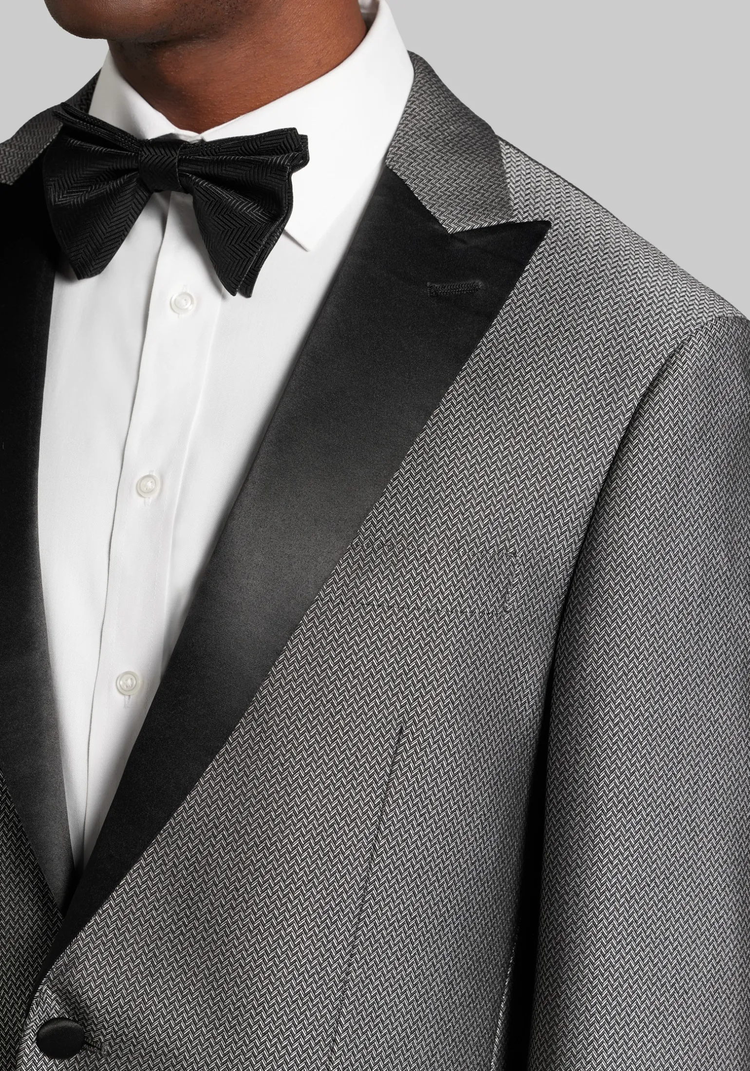 Jos. A. Bank Tailored Fit Herringbone Comfort Stretch Dinner Jacket
