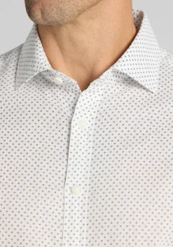 Jos. A. Bank Tailored Fit Linen Blend Mini Daisy Button Up Shirt CLEARANCE