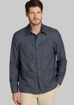 Jos. A. Bank Tailored Fit Linen-Cotton Shirt Jacket CLEARANCE