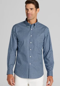 Jos. A. Bank Tailored Fit Medallion Button Up Shirt