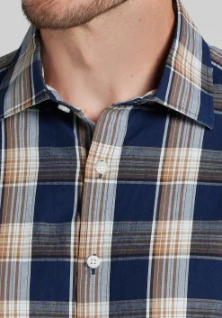 Jos. A. Bank Tailored Fit Medium Check Button Up Shirt