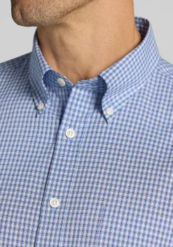 Jos. A. Bank Tailored Fit Mini Tonal Plaid Button Up Shirt