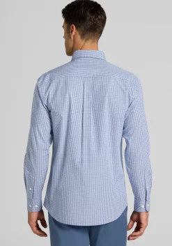Jos. A. Bank Tailored Fit Mini Tonal Plaid Button Up Shirt