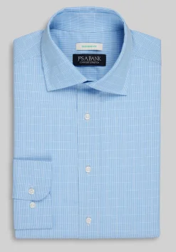 Jos. A. Bank Tailored Fit Offset Grid Dress Shirt