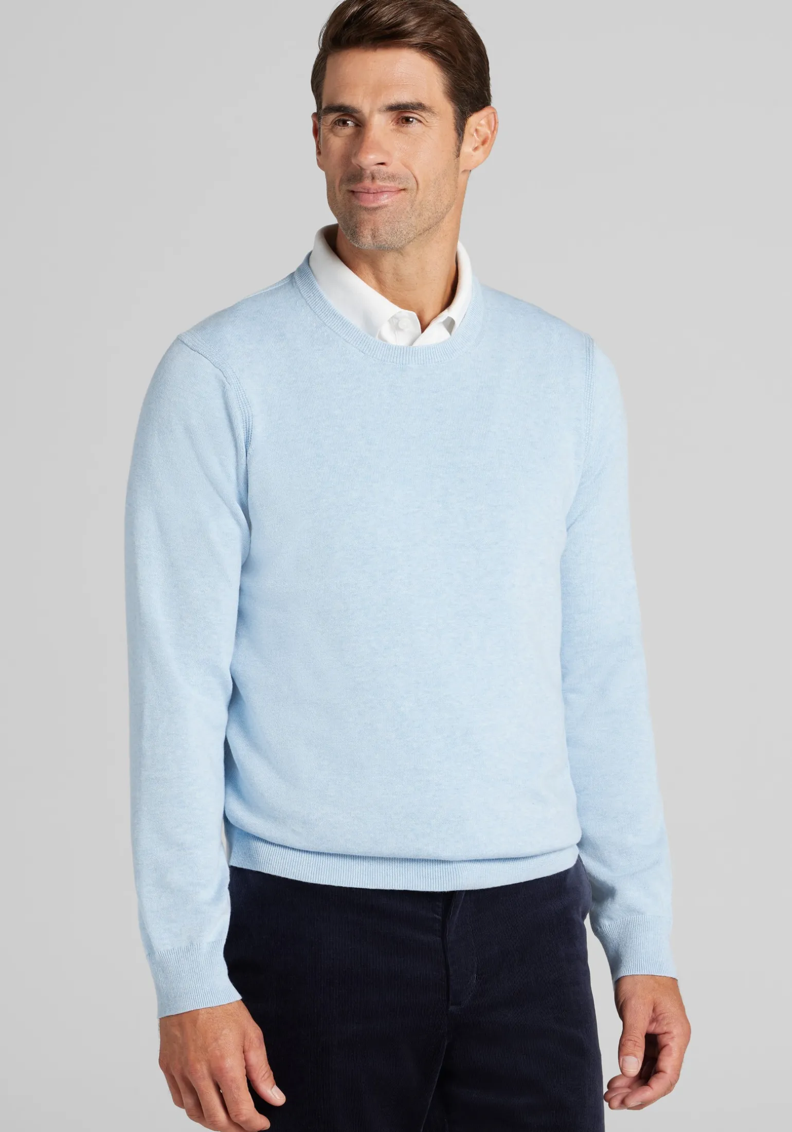 Jos. A. Bank Tailored Fit Pima Cotton Crew Neck Sweater