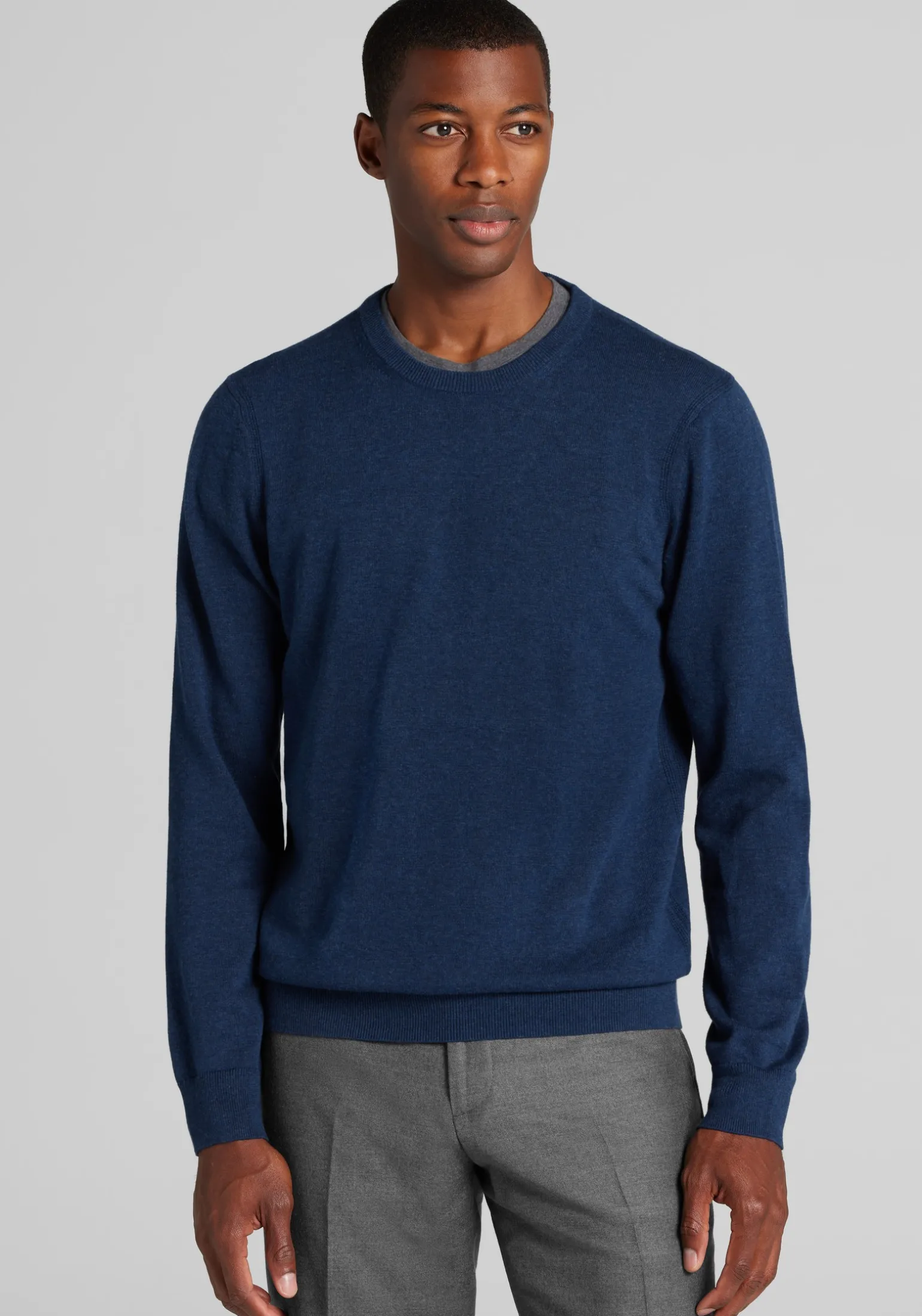 Jos. A. Bank Tailored Fit Pima Cotton Crew Neck Sweater