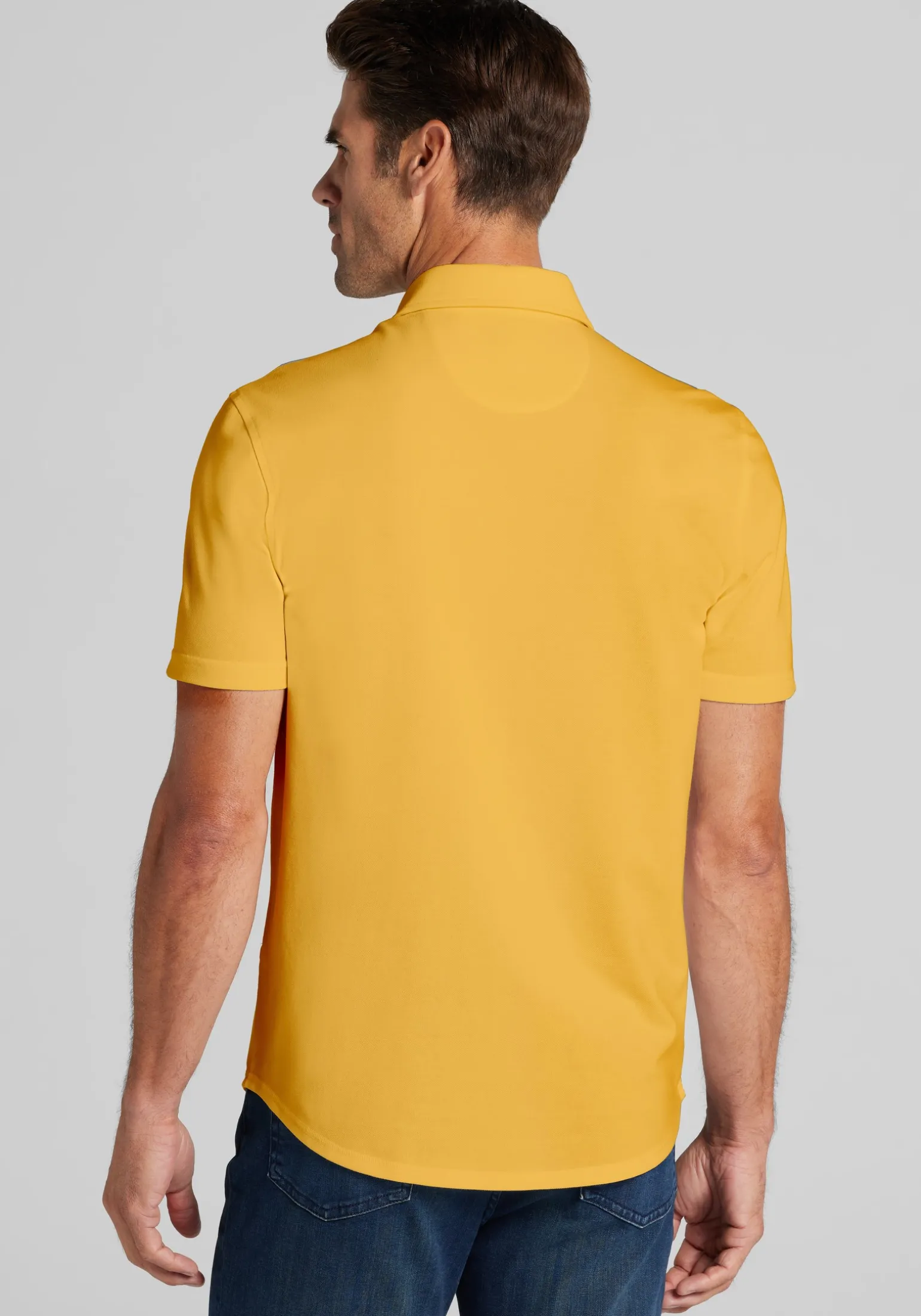 Jos. A. Bank Tailored Fit Pique Short Sleeve Button Up Shirt