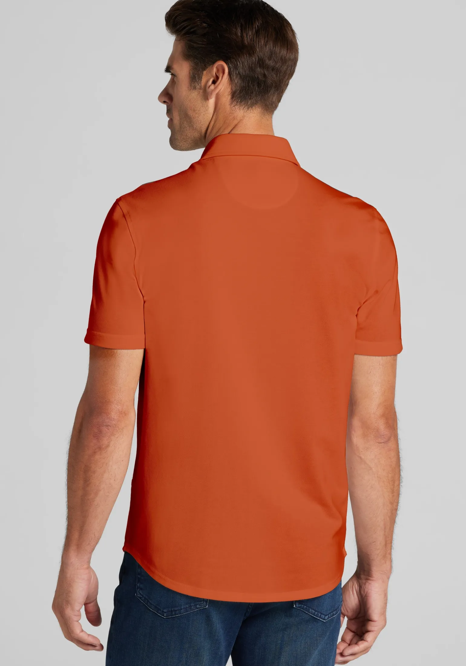 Jos. A. Bank Tailored Fit Pique Short Sleeve Button Up Shirt