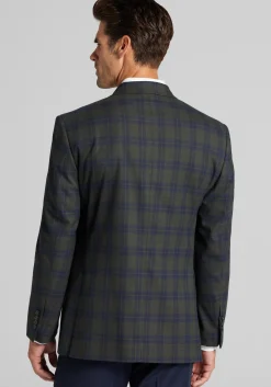 Jos. A. Bank Tailored Fit Plaid Comfort Stretch Sportcoat