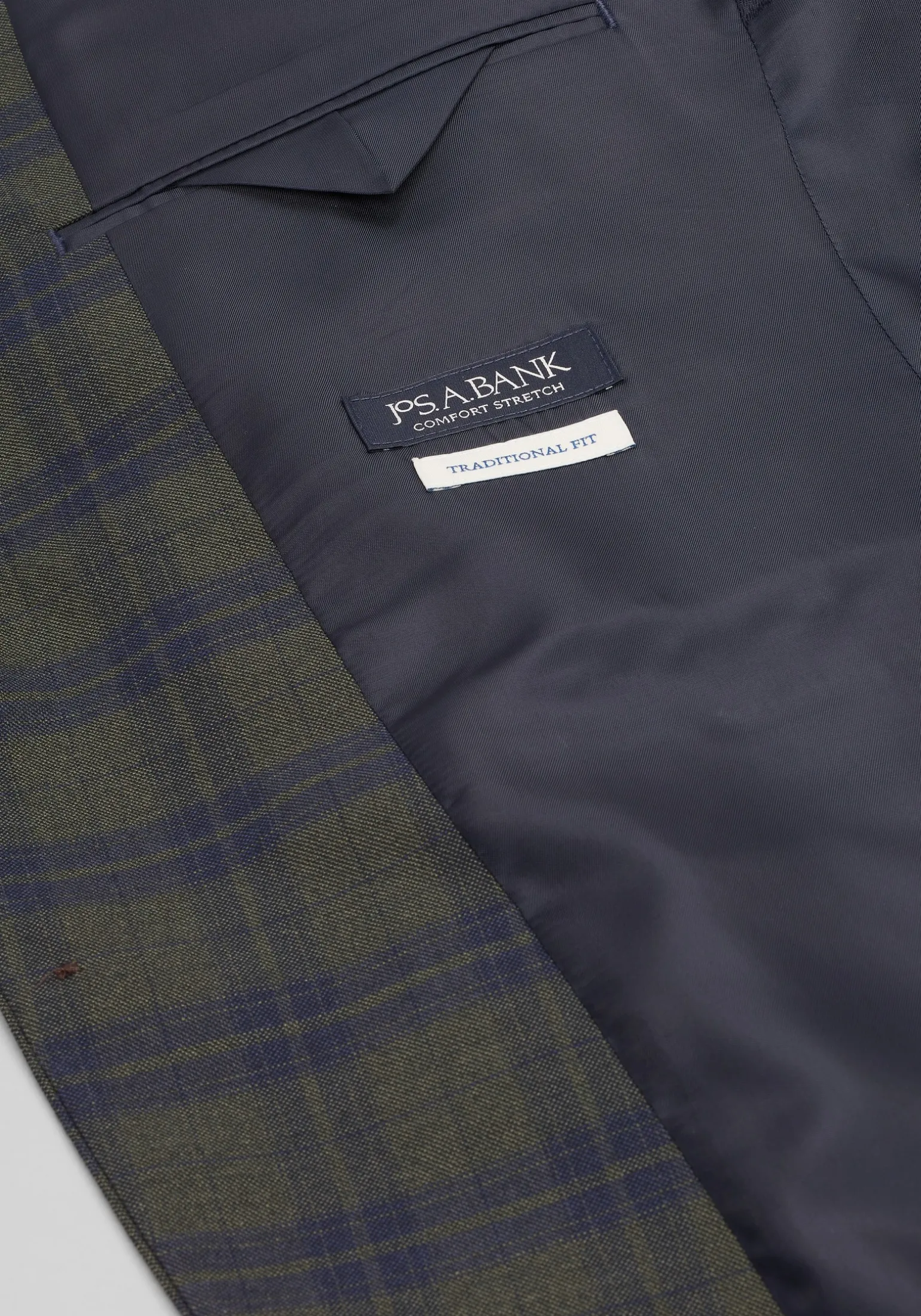 Jos. A. Bank Tailored Fit Plaid Comfort Stretch Sportcoat