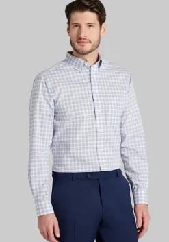 Jos. A. Bank Tailored Fit Plaid Comfort Stretch Dress Shirt