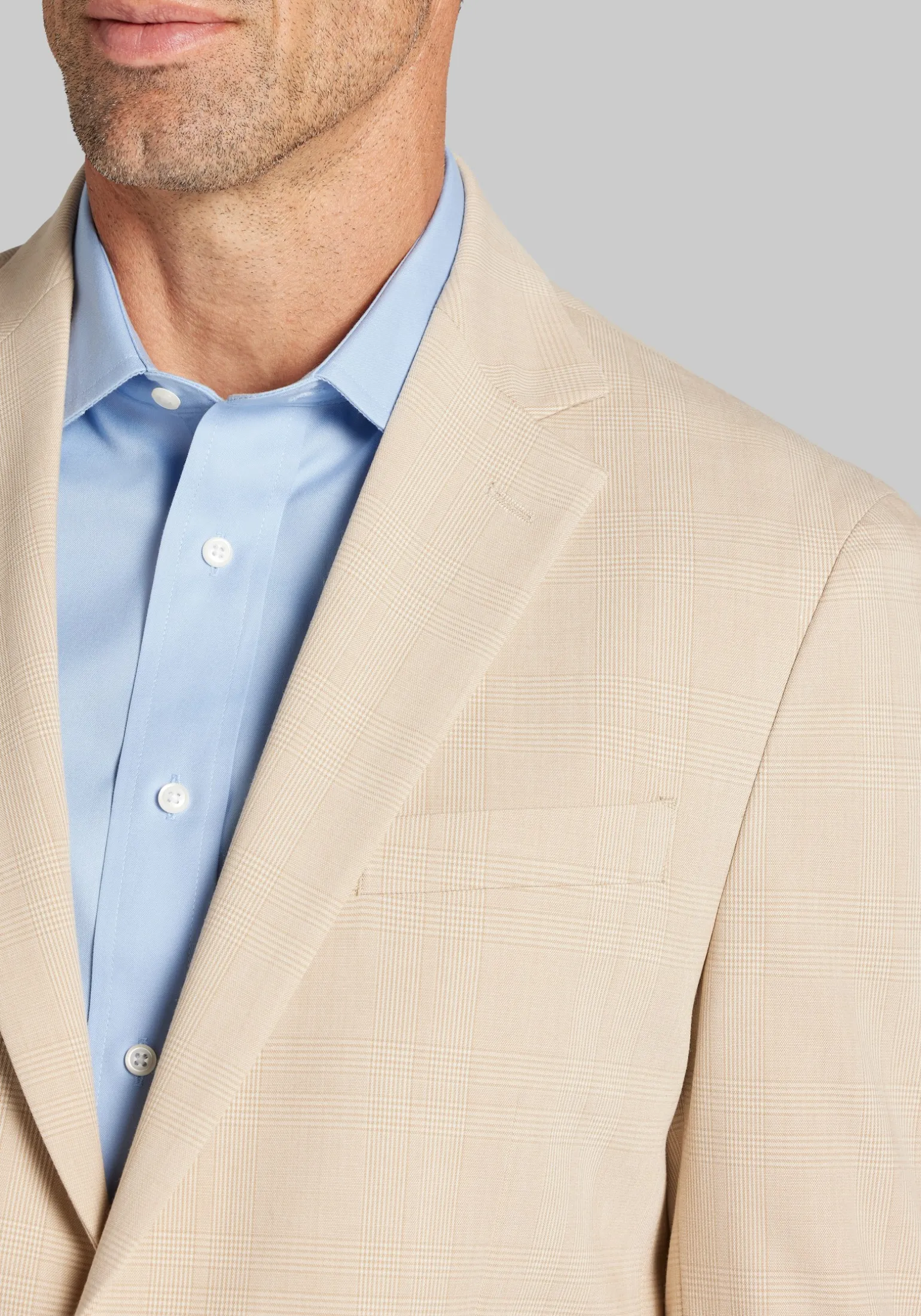 Jos. A. Bank Tailored Fit Plaid Comfort Stretch Plaid Sportcoat
