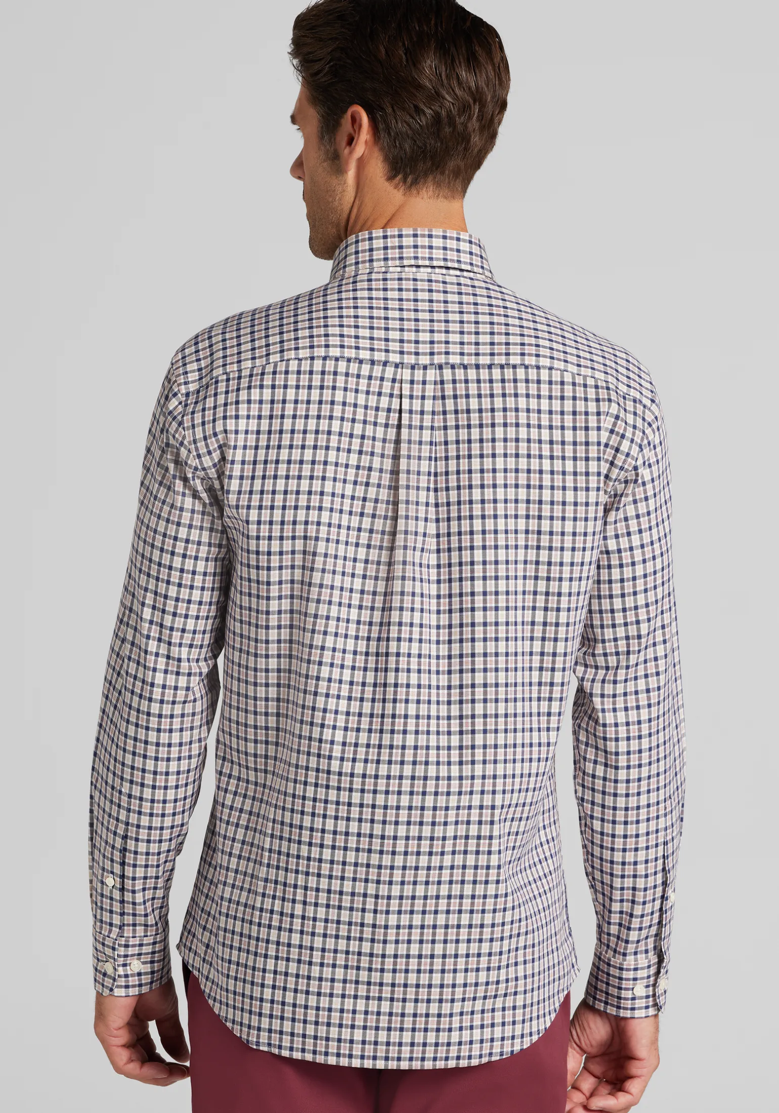 Jos. A. Bank Tailored Fit Small Check Button Up Shirt