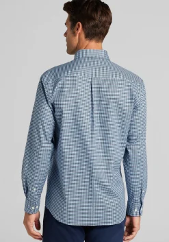 Jos. A. Bank Tailored Fit Small Gingham Button Up Shirt