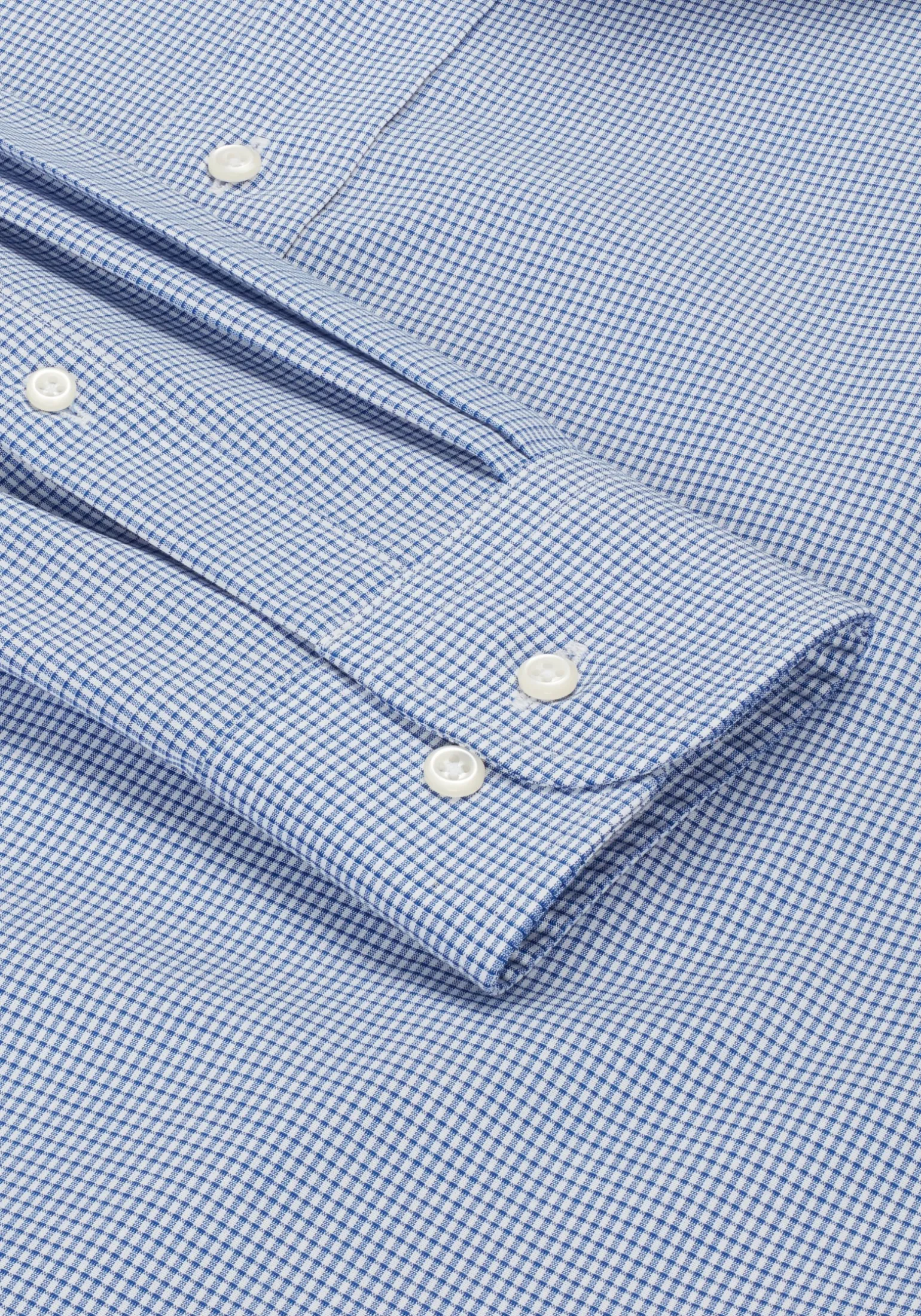 Jos. A. Bank Tailored Fit Spread Collar Tiny Grid Dress Shirt