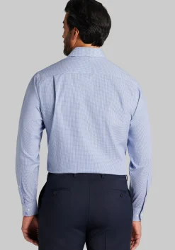 Jos. A. Bank Tailored Fit Spread Collar Tiny Grid Dress Shirt