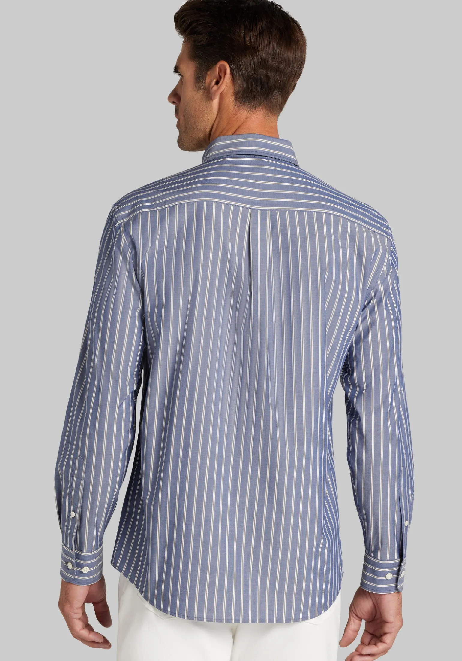 Jos. A. Bank Tailored Fit Stripe Button Up Shirt