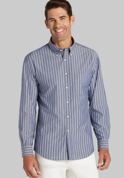Jos. A. Bank Tailored Fit Stripe Button Up Shirt