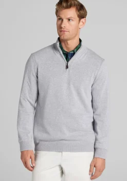 Jos. A. Bank Tailored Fit 1/4 Zip Pima Sweater