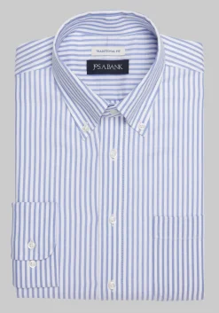 Jos. A. Bank Traditional Fit Button-Down Collar Bengal Stripe Dress Shirt