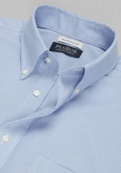 Jos. A. Bank Traditional Fit Fine Stripe Comfort Stretch Dress Shirt
