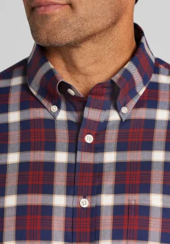 Jos. A. Bank Traditional Fit Large Plaid Button Up Shirt
