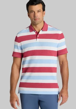Jos. A. Bank Traditional Fit Popcorn Stripe Polo - Big & Tall