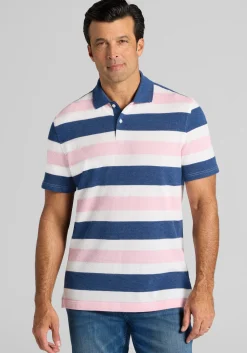 Jos. A. Bank Traditional Fit Popcorn Stripe Polo - Big & Tall