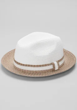 Jos. A. Bank Two-Tone Colorblock Straw Fedora