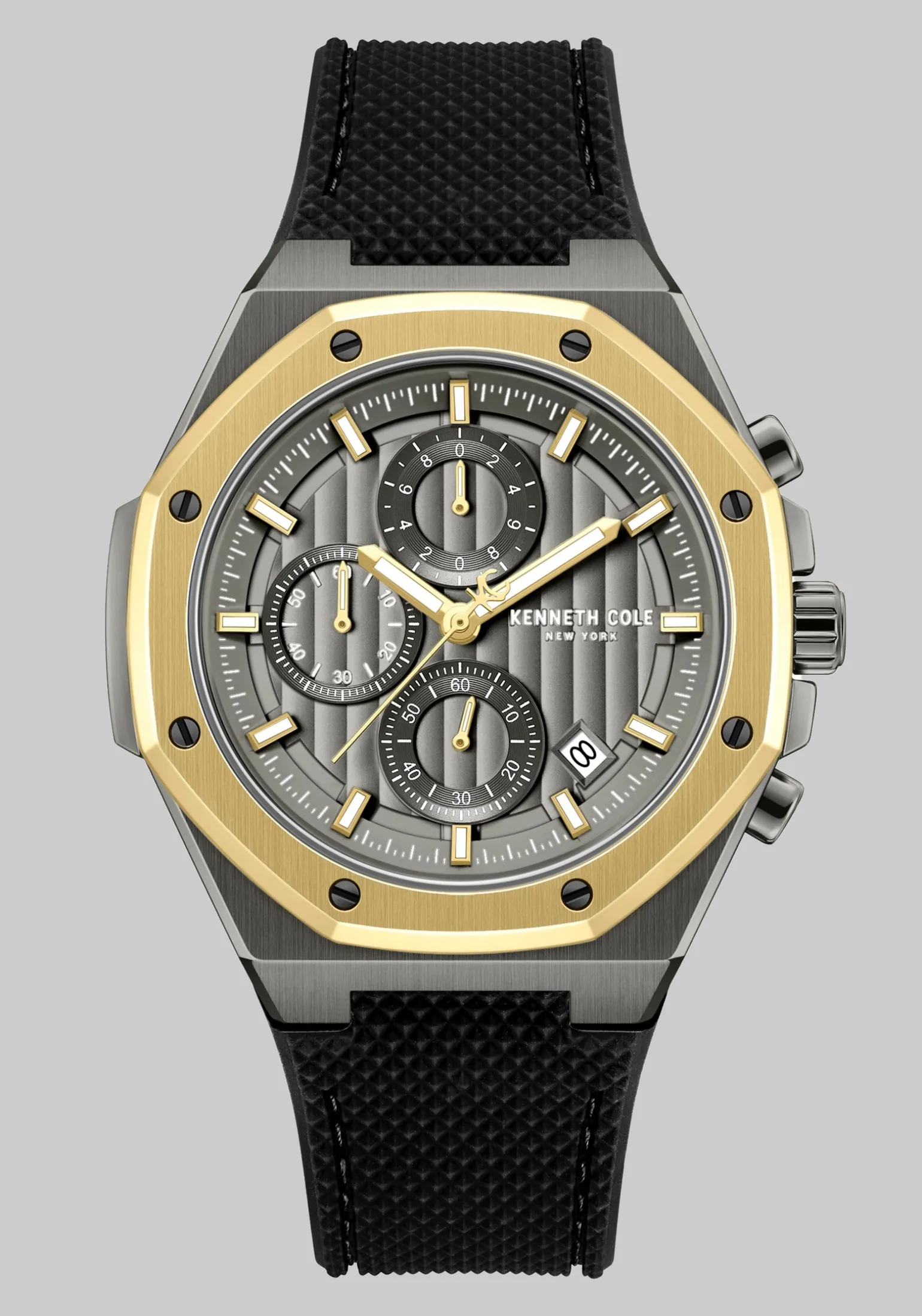 Kenneth Cole New York Chronograph Silicone Strap Watch